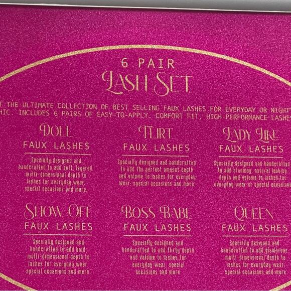 Makeup Beauty Assorted Styles Six Pairs Lash Set Kit New in Box - Picture 8 of 8